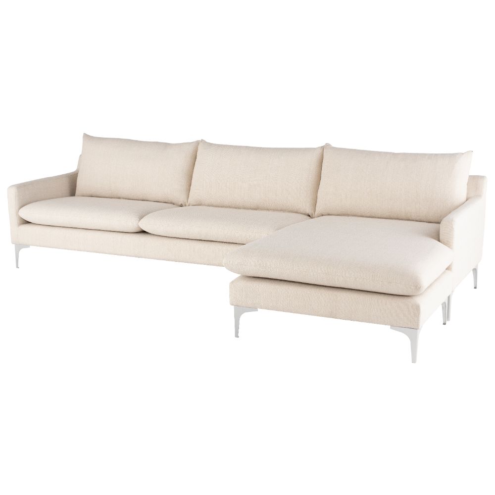 Nuevo HGSC249 ANDERS SECTIONAL SOFA in SAND